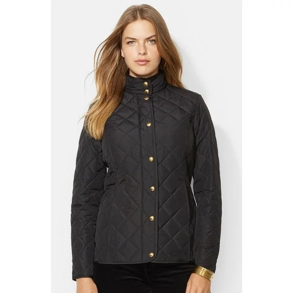 Lauren Ralph Lauren Plus Size Quilted Jacket Black 3-Extra Large - 3X