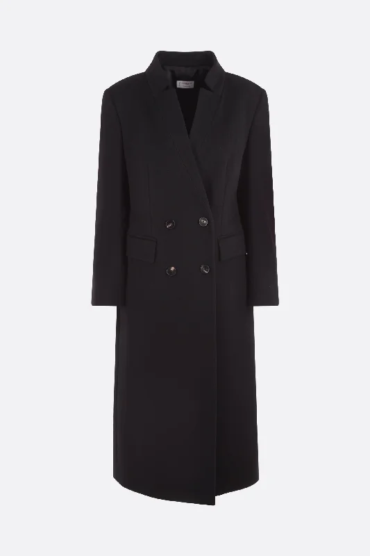 double-breasted wool coat