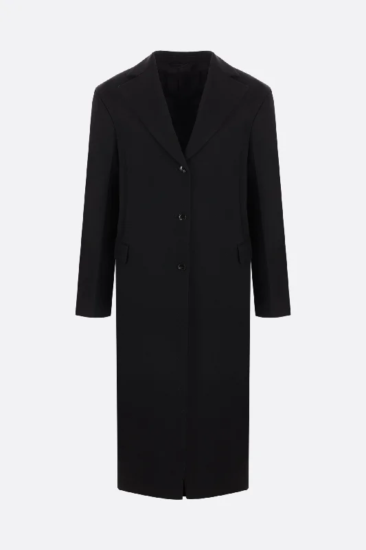 single-breasted wool coat