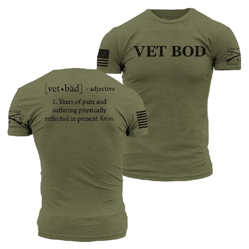 Striped T-ShirtsWomen's Vet Bod Boyfriend Fit T-Shirt - Military Green