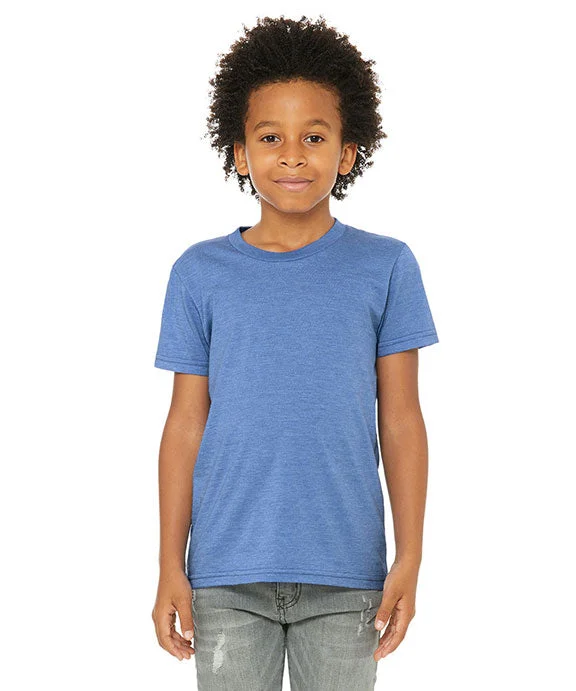 Statement Hoodies3001YCV - Bella + Canvas Youth CVC Jersey T-Shirt | Heather Columbia Blue